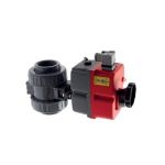 Elektrik-PVC-Klebemuffe-Kugelhahn 20mm 24-240V (AC/DC-EPDM)